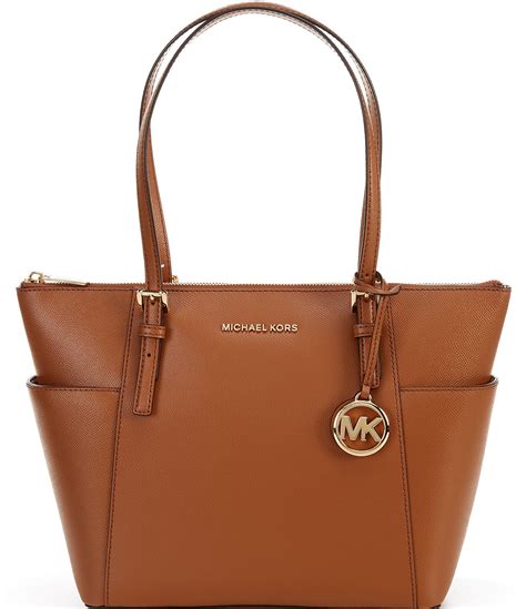 michael kors large jet set east west zip tote|mk saffiano leather tote bag.